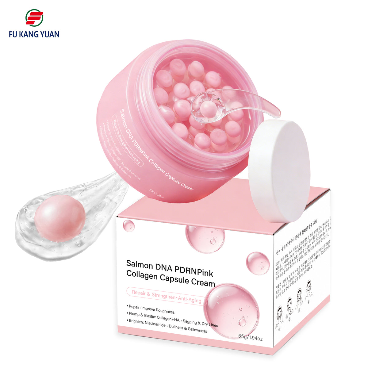 Salmon DNA PDRN Pink Collagen Capsule Night Cream