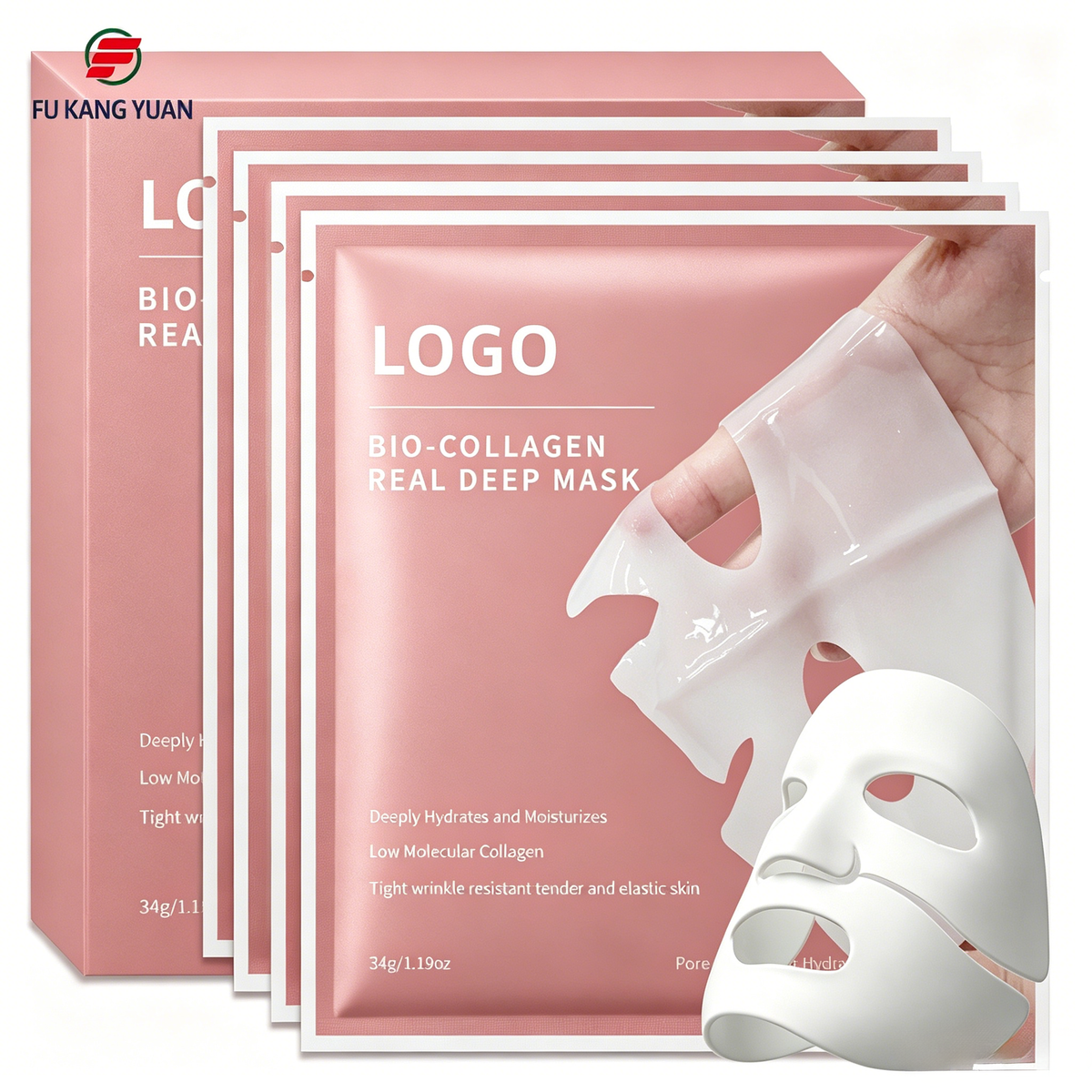 Bio Collagen Real Deep Hydrogel Face Mask – Glass Skin, Vegan, Vitamin C