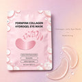 FKY Salmon PDRN collagen hydrogel eye patch pouch with two pink jelly patches, 6g