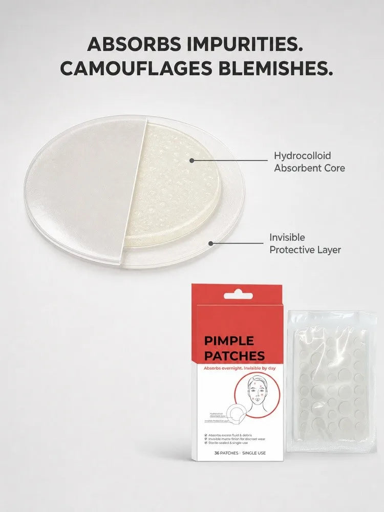 How FKY hydrocolloid acne patches work — absorbent core and protective layer