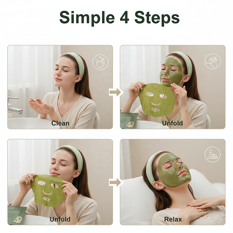 Green Tea Collagen Facial Mask – Firming & Soothing