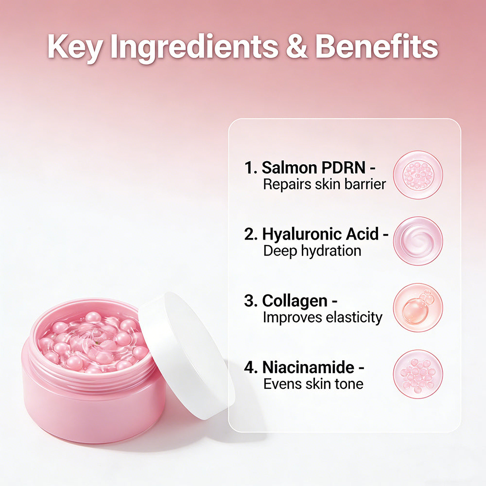 Salmon DNA PDRN Pink Collagen Capsule Night Cream