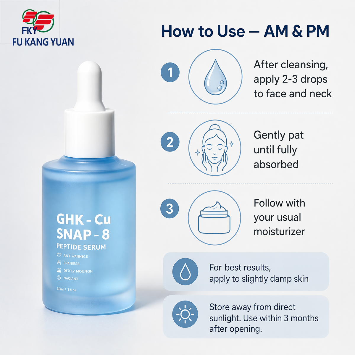 GHK-Cu & Snap-8 Peptide Serum for Firmer Skin