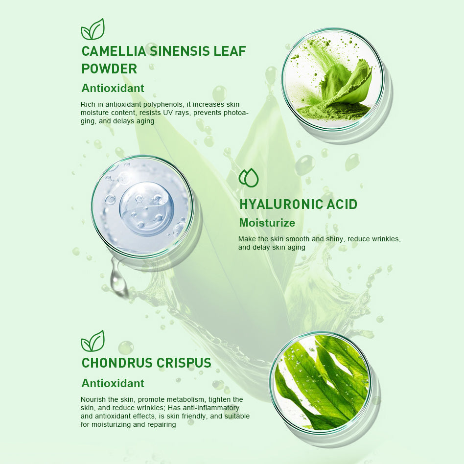 Green Tea Collagen Facial Mask – Firming & Soothing
