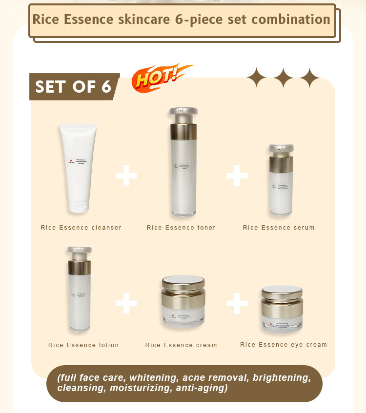 6-Step Skin Care Set - Glow with Rice Yeast Essence